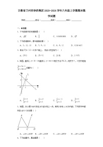 甘肃省兰州市华侨集团2023-2024学年八年级上学期期末数学试题(含答案)