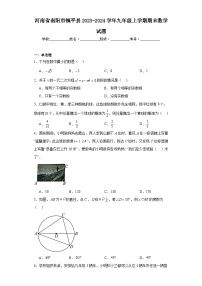 河南省南阳市镇平县2023-2024学年九年级上学期期末数学试题(含答案)