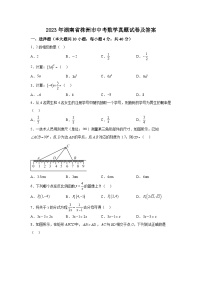 2023年湖南省株洲市中考数学真题试卷(解析版)