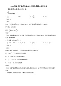 2023年黑龙江省哈尔滨市中考数学真题试卷(解析版)