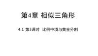 浙教版九年级上册4.1 比例线段图文ppt课件