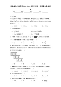 河北省沧州市青县2023-2024学年七年级上学期期末数学试题(含答案)