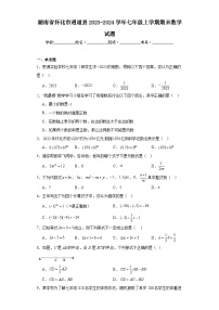 湖南省怀化市通道县2023-2024学年七年级上学期期末数学试题(含答案)