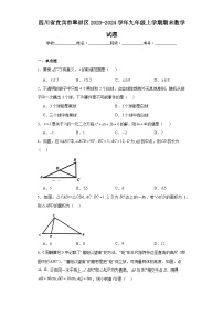 四川省宜宾市翠屏区2023-2024学年九年级上学期期末数学试题(含答案)