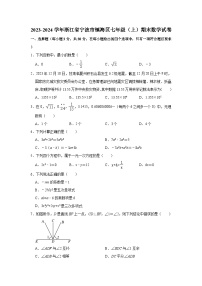 2023-2024学年浙江省宁波市镇海区七年级（上）期末数学试卷