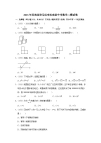 河南省驻马店市汝南县2023届九年级下学期中考二模数学试卷(含解析)