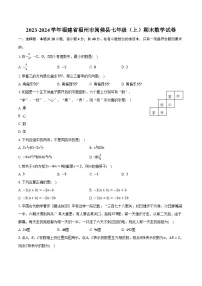 2023-2024学年福建省福州市闽侯县七年级（上）期末数学试卷（含解析）