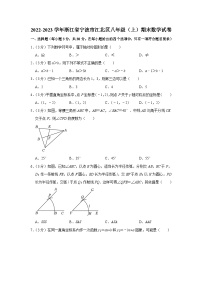 2022-2023学年浙江省宁波市江北区八年级（上）期末数学试卷(含解析)