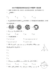 陕西省宝鸡市金台区2023届九年级下学期中考二检数学试卷(含解析)