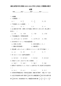 湖北省荆州市江陵县2023-2024学年七年级上学期期末数学试题(含答案)