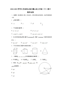 江苏省连云港市灌云县2023届九年级下学期期中学业质量监测数学试卷(含解析)