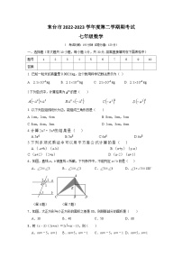 江苏省盐城市东台市2022-2023学年七年级下学期期中考试数学试卷(含答案)