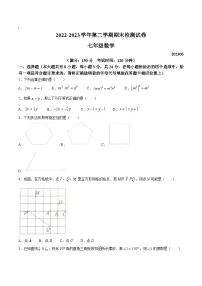 江苏省扬州市宝应县2022-2023学年七年级下学期期末测试数学试卷(含答案)