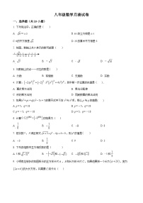 2023-2024学年河南省南阳市卧龙区南阳市第十九中学八年级上学期10月月考数学试题