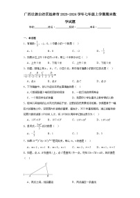 广西壮族自治区桂林市2023-2024学年七年级上学期期末数学试题(含答案)