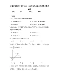 安徽省宣城市宁国市2023-2024学年九年级上学期期末数学试题(含答案)