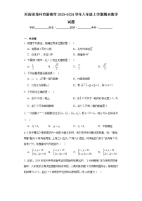 河南省郑州市新密市2023-2024学年八年级上学期期末数学试题(含答案)