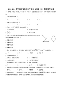 2023-2024学年湖北省随州市广水市七年级（上）期末数学试卷(含解析）