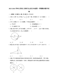 2023-2024学年江西省上饶市玉山县九年级（上）期末数学试卷(含解析)