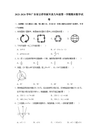 2023-2024学年广东省云浮市新兴县九年级（上）期末数学试卷(含解析)