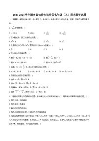 2023-2024学年湖南省长沙市长沙县七年级（上）期末数学试卷(含解析）