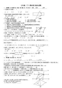 2023-2024学年人教版七年级数学下册期末模拟练习