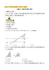 2022年中考数学必刷真题考点分类专练（全国通用） 专题15三角形及全等三角形【原卷版+解析】