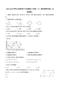 2023-2024学年山东省济宁市任城区八年级（上）期末数学试卷（五四学制）（含解析）