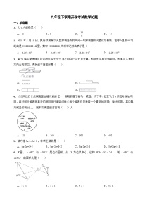 浙江省瑞安市2024年九年级下学期开学考试数学试题含答案