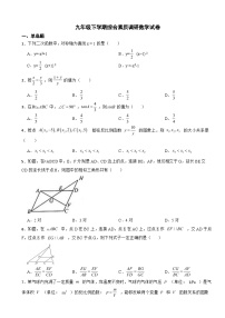 安徽省安庆市2024年九年级下学期综合素质调研数学试卷含答案