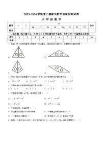 河南省漯河市郾城区2023-2024学年八年级上学期期末数学试题()