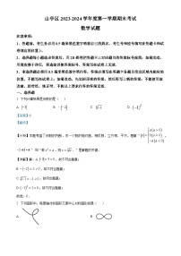 山东省枣庄市山亭区2023-2024学年九年级上学期期末数学试题