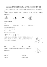 2023-2024学年河南省信阳市罗山县八年级（上）期末数学试卷（含解析）