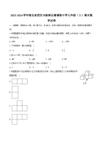 2023-2024学年湖北省武汉市新洲区潘塘街中学七年级（上）期末数学试卷（含解析）