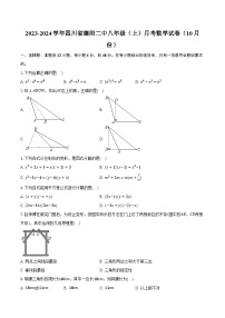 2023-2024学年四川省德阳二中八年级（上）月考数学试卷（10月份）(含解析）