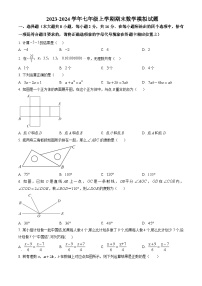 江苏省南京市六合区2023-2024学年七年级上学期期末数学模拟试题