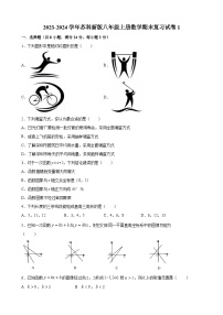 苏科版2023-2024学年八年级上册数学期末复习试卷