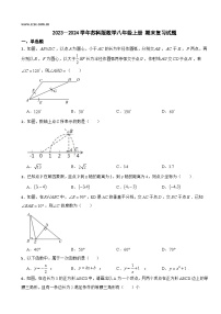 苏科版2023－2024学年数学八年级上册 期末复习试题