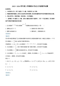 山东省泰安市肥城市2023-2024学年九年级上学期期末数学试题