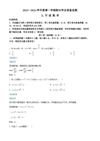 山东省潍坊市昌邑市2023-2024学年九年级上学期期末数学试题