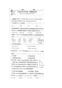 浙江省台州市天台县2022-2023学年七年级上学期数学期末试题及答案