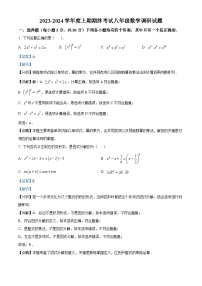 河南省周口市扶沟县2023-2024学年八年级上学期期末数学试题