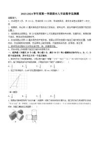 山东省烟台市福山区2023-2024学年九年级上学期期末数学试题(无答案)