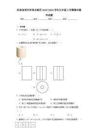 河南省郑州市郑东新区2023-2024学年九年级上学期期末数学试题