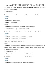 54，四川省成都市龙泉驿区2023-2024学年八年级上学期期末数学试题