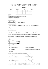 2023-2024学年数学七年级开学考试题（青岛版）基础卷一含解析