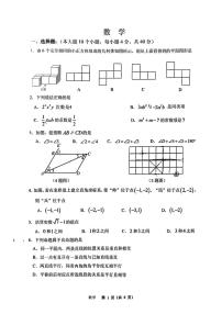 重庆市渝中区巴蜀中学校2023-2024学年七年级下学期入学考试数学试题