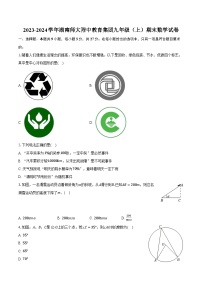 2023-2024学年湖南师大附中教育集团九年级（上）期末数学试卷（含解析）