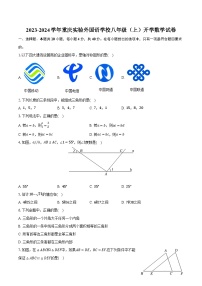 2023-2024学年重庆实验外国语学校八年级（上）开学数学试卷（含解析）