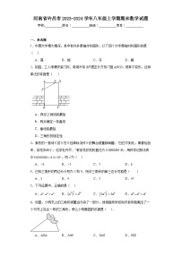 河南省许昌市2023-2024学年八年级上学期期末数学试题